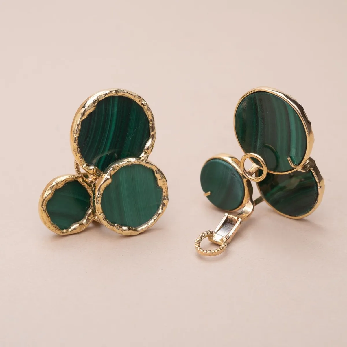 Fred Paris Paire de Clips Or Malachite – Image 4