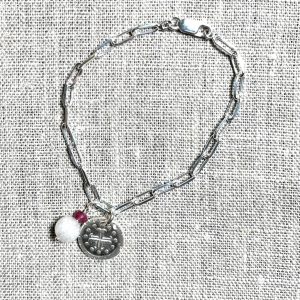 Bracelet souple Pierre de Lune & Tourmaline