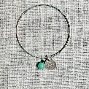 Bracelet rigide Aventurine & Spinelle