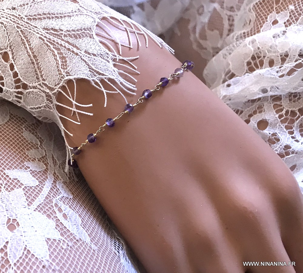 Bracelet infini en or plaqué et Argent 925 massif pour femme – Image 2