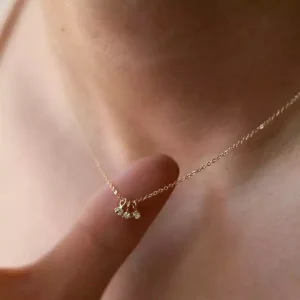 Collier diamant ras de cou femme or personnalisable