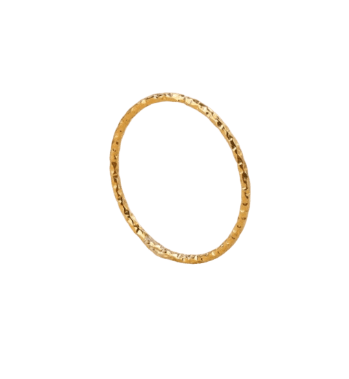 Bague Pour Le Petit Doigt Ou Phalange Anneau Acier Doré Ou argent plaqué or – Image 3