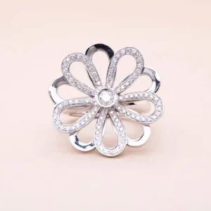 Bague Fleur Mobile Diamants